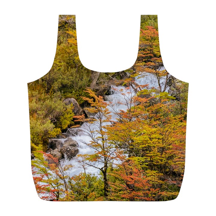 Colored Forest Landscape Scene, Patagonia   Argentina Full Print Recycle Bags (L) 