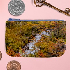 Colored Forest Landscape Scene, Patagonia   Argentina Large Coin Purse by dflcprints