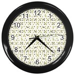 Abstract Shapes Pattern Wall Clocks (Black) Front