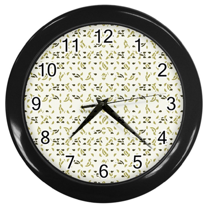 Abstract Shapes Pattern Wall Clocks (Black)