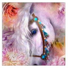 Romantic White Horse Large Satin Scarf (square) by 2017