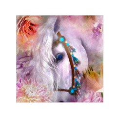 Romantic White Horse Small Satin Scarf (square) by 2017