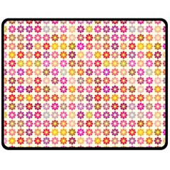 Multicolored Floral Pattern Fleece Blanket (medium)  by linceazul