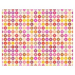 Multicolored Floral Pattern Double Sided Flano Blanket (medium)  by linceazul