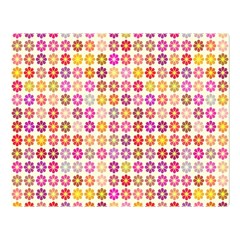 Multicolored Floral Pattern Double Sided Flano Blanket (large)  by linceazul