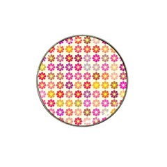 Multicolored Floral Pattern Hat Clip Ball Marker (4 Pack) by linceazul