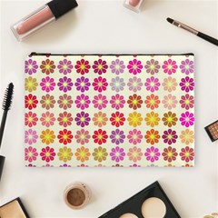 Multicolored Floral Pattern Cosmetic Bag (large)  by linceazul