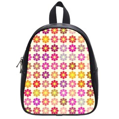 Multicolored Floral Pattern School Bags (small)  by linceazul