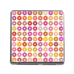 Multicolored Floral Pattern Memory Card Reader (square) by linceazul