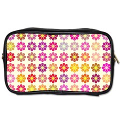 Multicolored Floral Pattern Toiletries Bags by linceazul