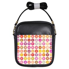 Multicolored Floral Pattern Girls Sling Bags by linceazul