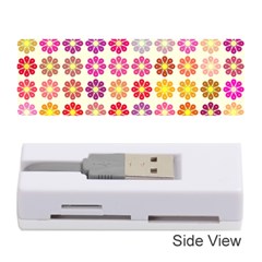 Multicolored Floral Pattern Memory Card Reader (stick)  by linceazul