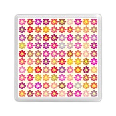 Multicolored Floral Pattern Memory Card Reader (square)  by linceazul