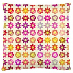 Multicolored Floral Pattern Large Cushion Case (two Sides) by linceazul