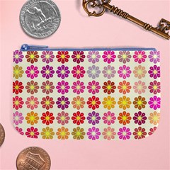 Multicolored Floral Pattern Large Coin Purse by linceazul