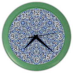 Geometric Luxury Ornate Color Wall Clocks by dflcprints