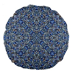 Geometric Luxury Ornate Large 18  Premium Round Cushions by dflcprints