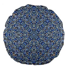 Geometric Luxury Ornate Large 18  Premium Flano Round Cushions