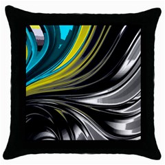 Colors Throw Pillow Case (black) by ValentinaDesign