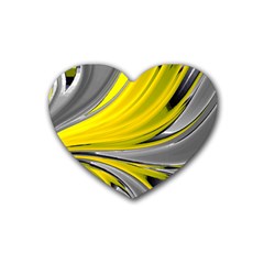 Colors Rubber Coaster (heart)  by ValentinaDesign