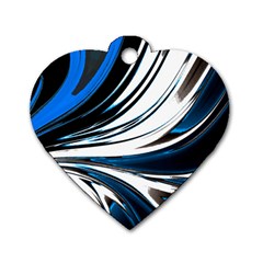 Colors Dog Tag Heart (two Sides) by ValentinaDesign