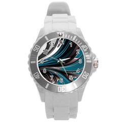 Colors Round Plastic Sport Watch (l) by ValentinaDesign