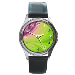 Colors Round Metal Watch by ValentinaDesign