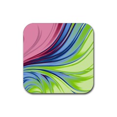 Colors Rubber Coaster (square)  by ValentinaDesign