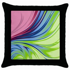 Colors Throw Pillow Case (black) by ValentinaDesign