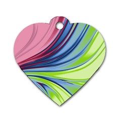 Colors Dog Tag Heart (one Side) by ValentinaDesign