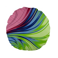 Colors Standard 15  Premium Flano Round Cushions by ValentinaDesign