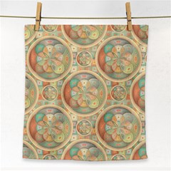 Complex Geometric Pattern Face Towel by linceazul