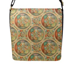 Complex Geometric Pattern Flap Messenger Bag (l)  by linceazul