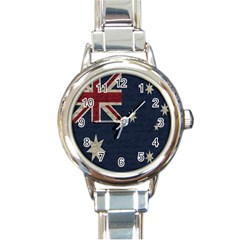 Vintage Australian Flag Round Italian Charm Watch by ValentinaDesign