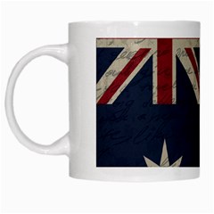 Vintage Australian Flag White Mugs by ValentinaDesign