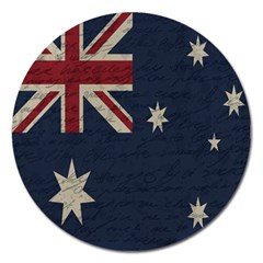 Vintage Australian Flag Magnet 5  (round) by ValentinaDesign