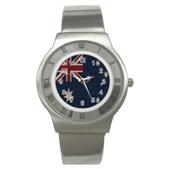 Vintage Australian Flag Stainless Steel Watch by ValentinaDesign