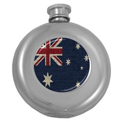 Vintage Australian Flag Round Hip Flask (5 Oz) by ValentinaDesign