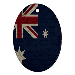 Vintage Australian Flag Oval Ornament (two Sides) by ValentinaDesign