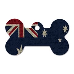 Vintage Australian Flag Dog Tag Bone (two Sides) by ValentinaDesign