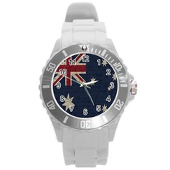 Vintage Australian Flag Round Plastic Sport Watch (l) by ValentinaDesign