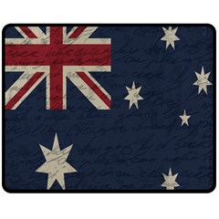 Vintage Australian Flag Double Sided Fleece Blanket (medium)  by ValentinaDesign