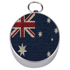 Vintage Australian Flag Silver Compasses by ValentinaDesign