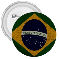 Vintage Flag - Brasil 3  Buttons by ValentinaDesign