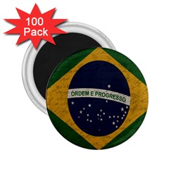 Vintage Flag - Brasil 2 25  Magnets (100 Pack)  by ValentinaDesign