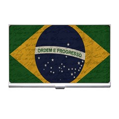 Vintage Flag - Brasil Business Card Holders by ValentinaDesign