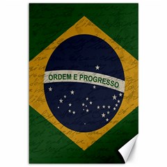 Vintage Flag - Brasil Canvas 12  X 18   by ValentinaDesign