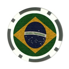 Vintage Flag - Brasil Poker Chip Card Guard (10 Pack) by ValentinaDesign