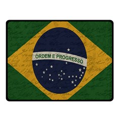 Vintage Flag - Brasil Double Sided Fleece Blanket (small)  by ValentinaDesign