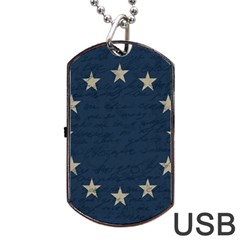 Vintage Flag - Eu Dog Tag Usb Flash (one Side) by ValentinaDesign